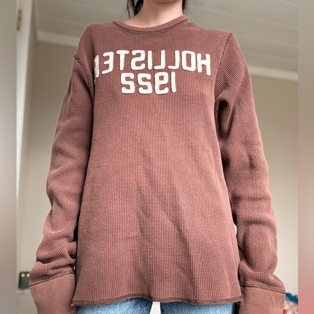 Hollister 1952 Chocolate Long Sleeve Shirt